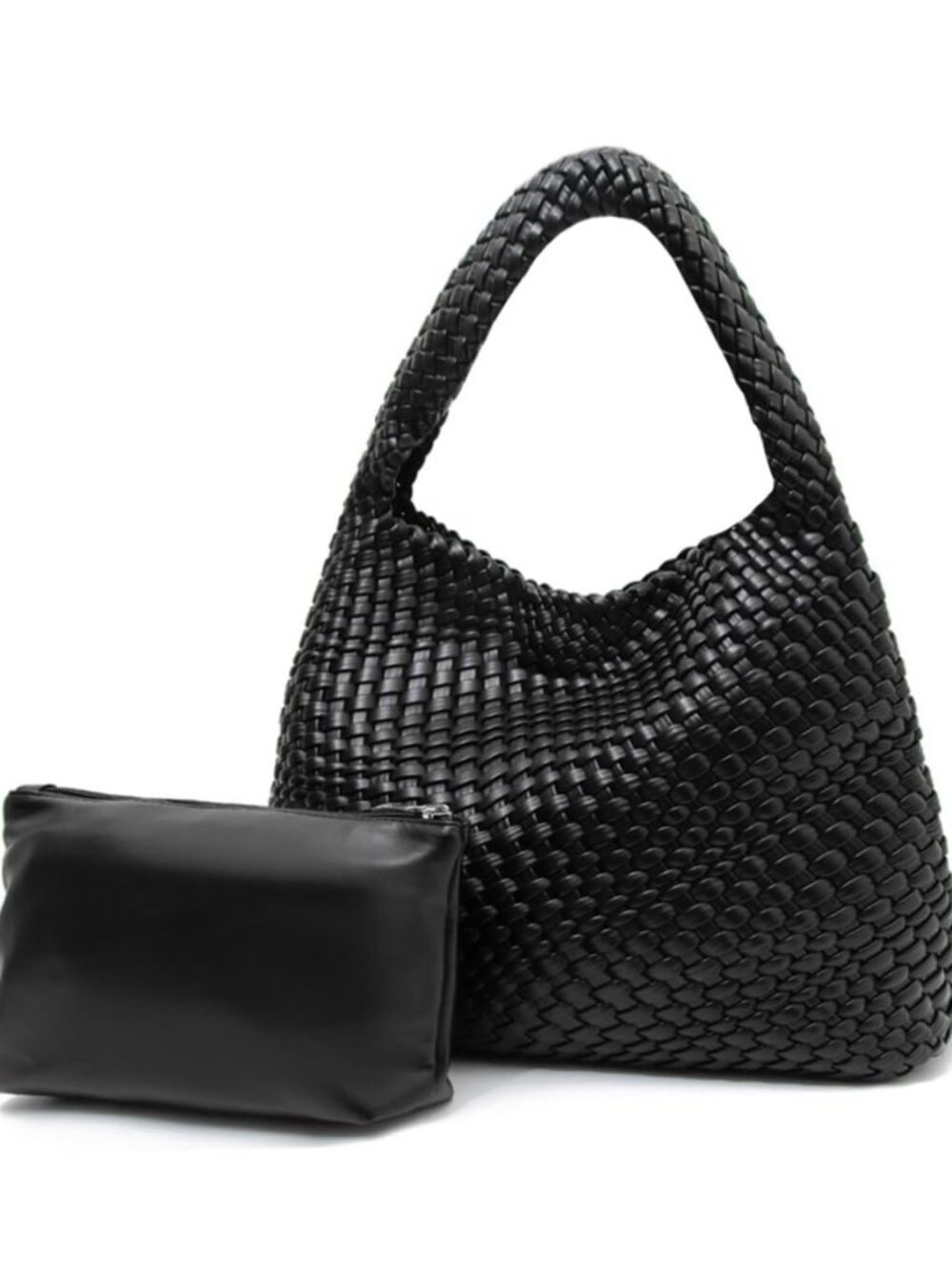 Large Vegan Leather Woven Tote Bags, Handmade Braided Hobo Bag Travel Shoulder